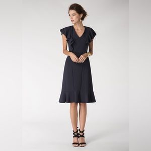 Closet London Black Glittery Frill A-Line Dress